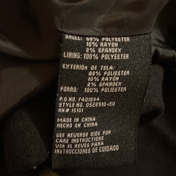 EUC polyester black pea-coat - Picture 6 of 8